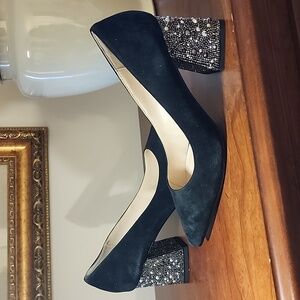 Betsey Johnson Black Suede Pumps